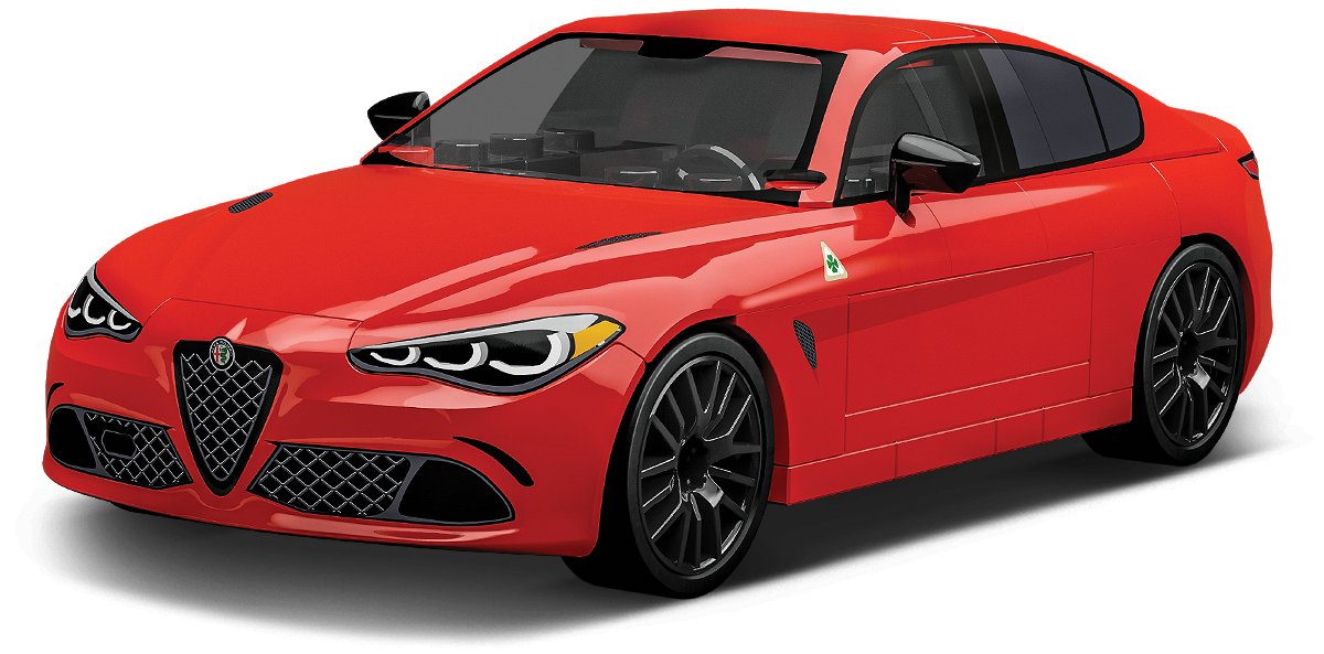 Cobi Alfa Romeo Giulia Quadifoglio, Design Toys Red Cobi-24604