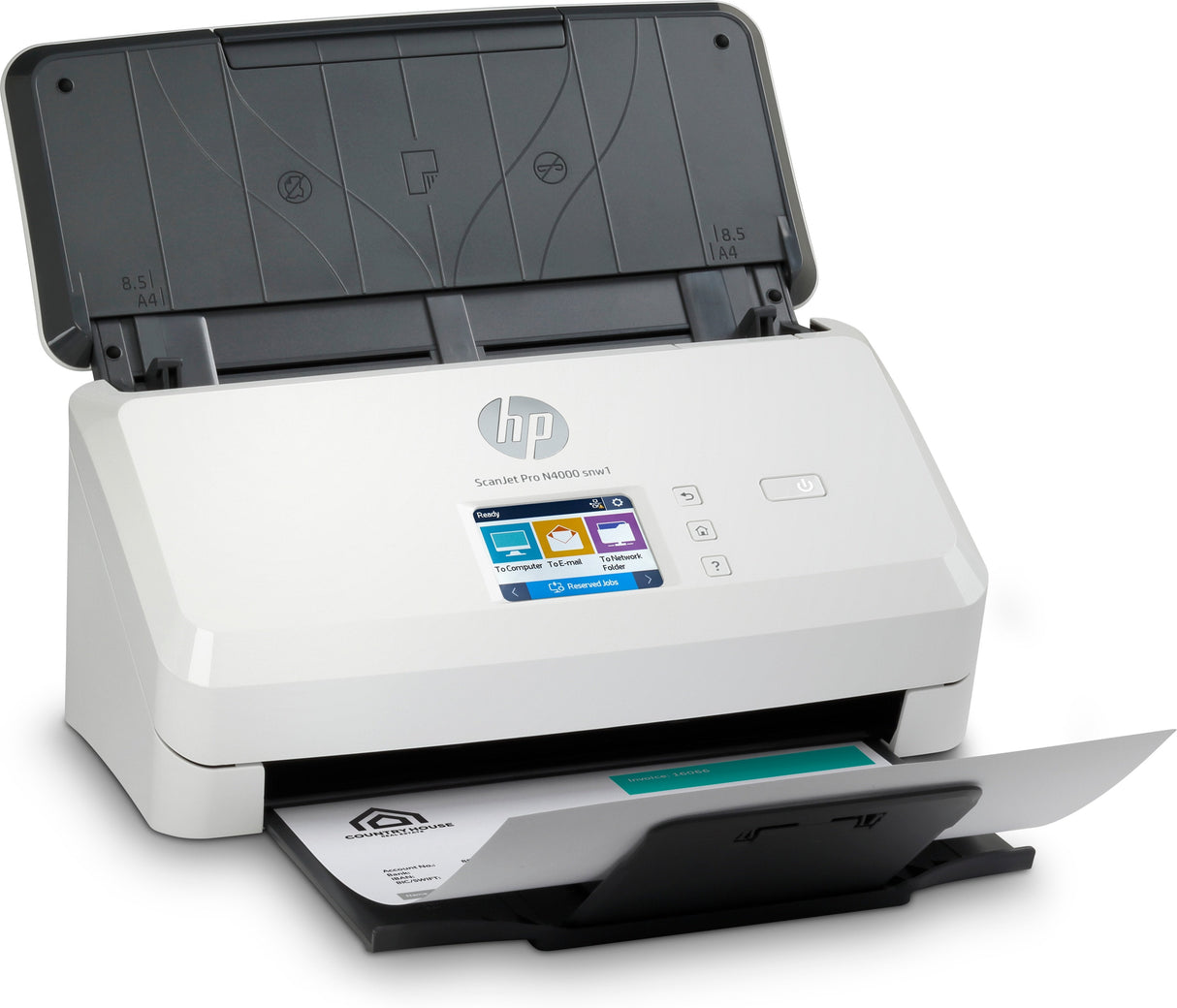 Hp Scanjet Pro N4000 Snw1 Sheet-Feed Scanner Escáner Alimentado Con Hojas 600 X 600 Dpi A4 Negro, Blanco