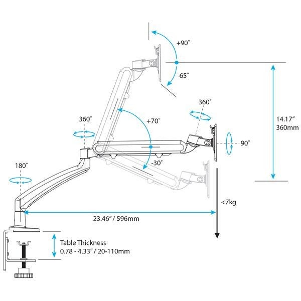 Startech Brazo Soporte Articulado Monitor