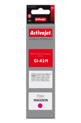Activejet Ac-G41m Botella De Tinta Para Impresora Canon, Recambio Canon Gi-41m 4544c001 Supreme 70 Ml Púrpura