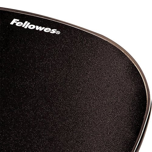 Fellowes Alfombrilla Reposamuñecas Gel Crystal Negro