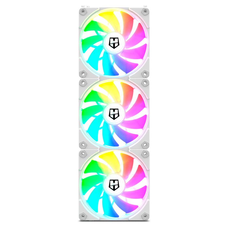 Ventilador Caja Nox Hummer Easylink Argb Fans Kit Blancos 1500rpm Pwm Argb