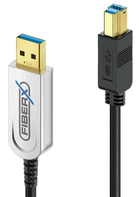 EAN 4251364732113 - FiberX FX-I645-005 cable USB USB 3.2 Gen 1 (3.1 Gen 1) 5 m USB B USB A Negro, Plata imagen 1