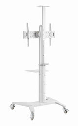 Gembird Aluminum Tv Floor Stand With Caster Wheels 37-70" White