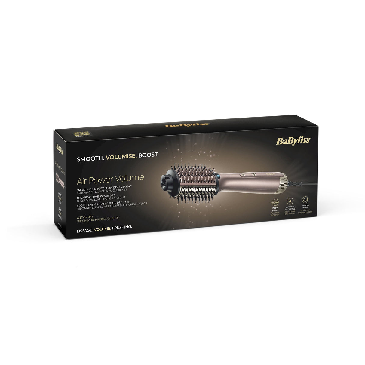 EAN 3030050190915 - BaByliss Air Power Volume Cepillo de aire caliente Airflow Champán 1000 W imagen 18