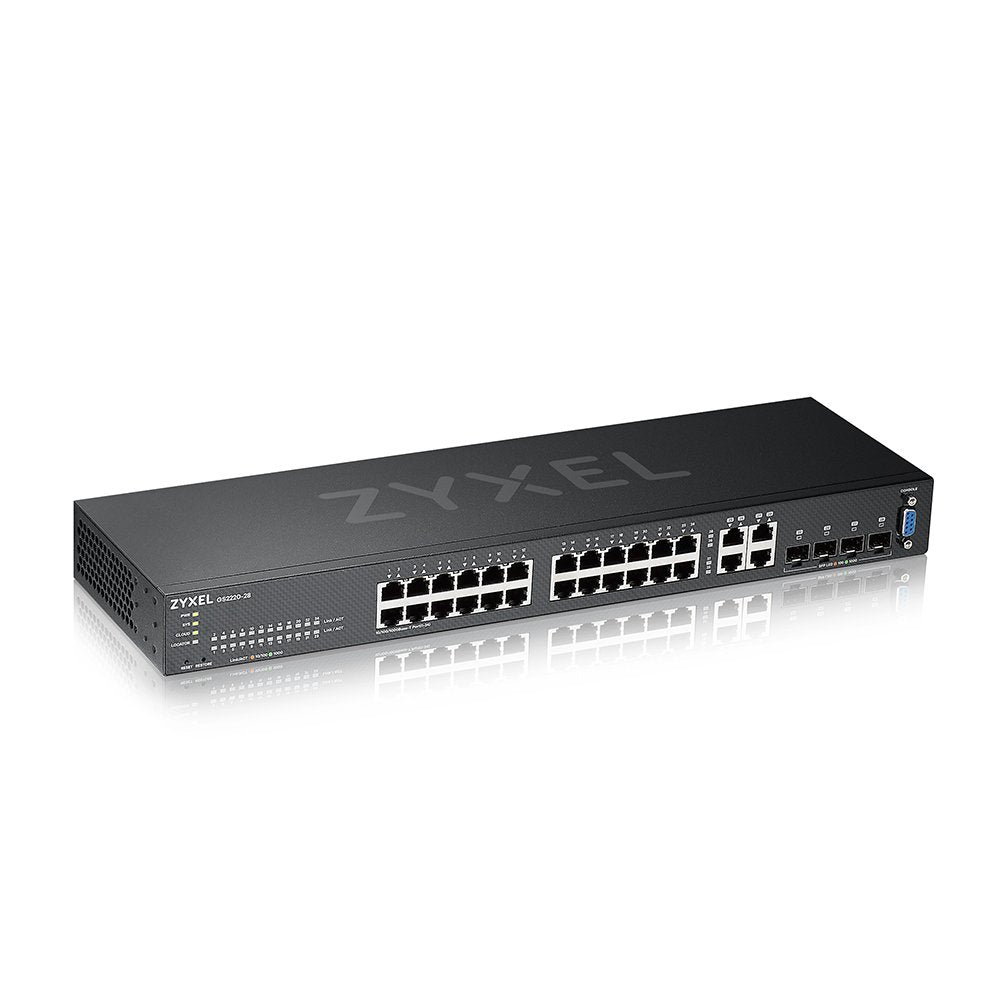 Zyxel Switch Gs2220-28 24 Port + 4x Sfp/Rj45 Gigabit L2