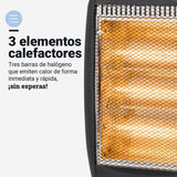 EAN 8436589072121 - Universal Blue UCH91000-21 calefactor eléctrico Interior Negro 1200 W Calefactor eléctrico halógeno imagen 6