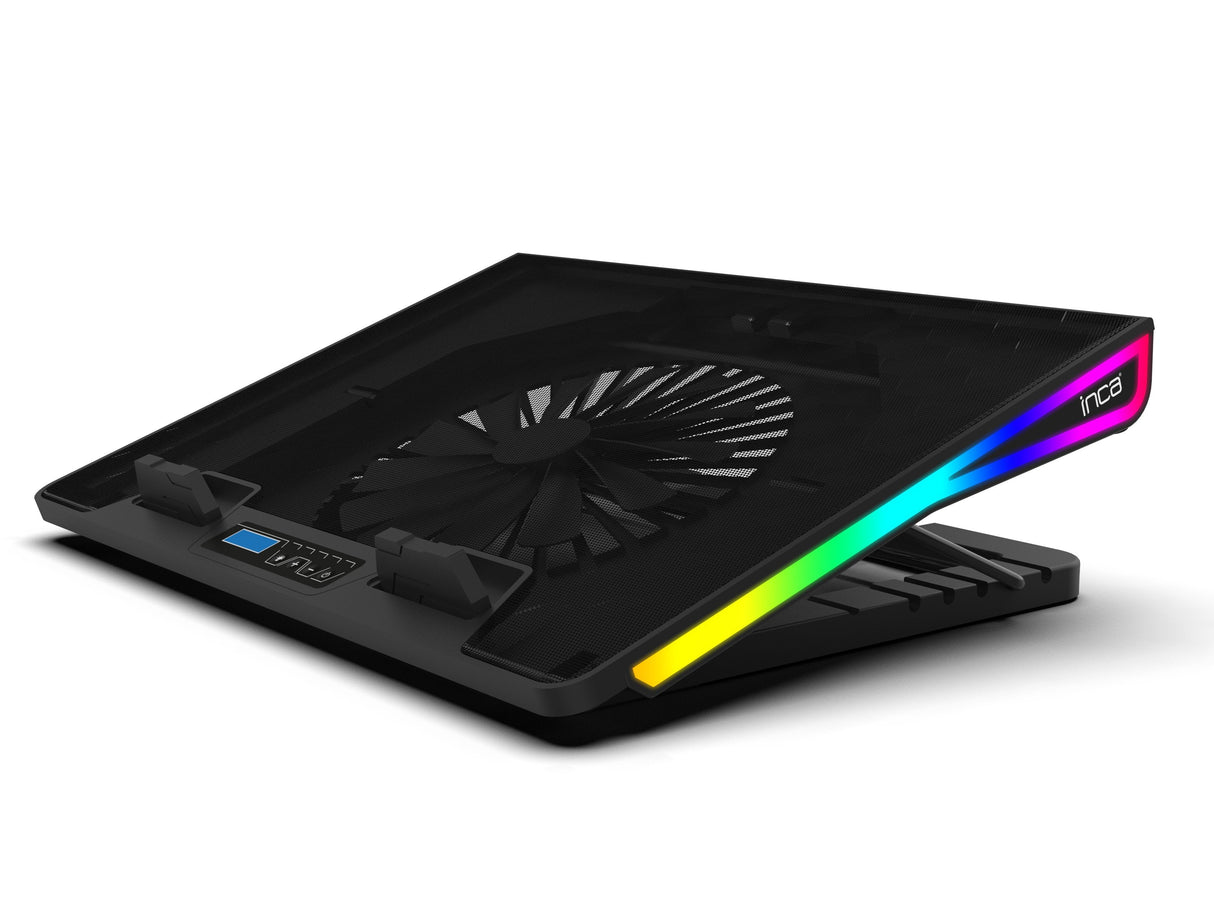 Base Refrigeracion Inca Arrax Ser.Big Fan,Rgb Frame,Lcd Pan,7 Rgb Mode