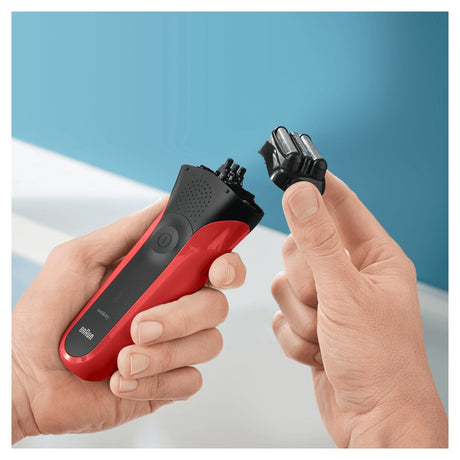 EAN 4210201163343 - Braun Series 3 300s Máquina de afeitar de láminas Recortadora Negro, Rojo imagen 4