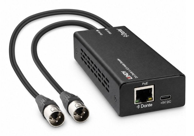 2ch Dante  To Xlr Audio Decoder