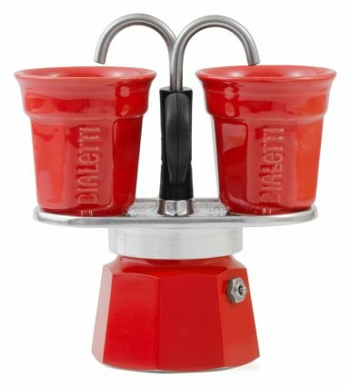 Cafetera Bialetti Mini Express Roja 2tz + 2 Tazas