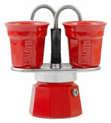 Cafetera Bialetti Mini Express Roja 2tz + 2 Tazas