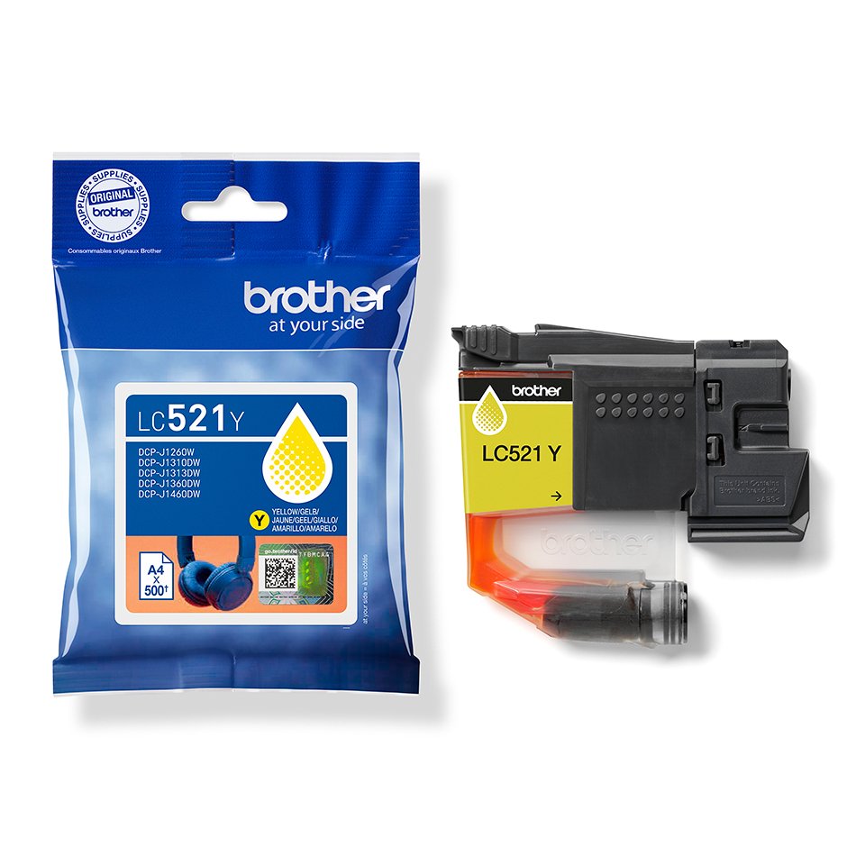 EAN 4977766839266 - Brother LC521Y cartucho de tinta 1 pieza(s) Original Amarillo imagen 5
