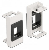 Easy 45 Modul Keystone Halterung 22,5 X 45 Mm, Weiss   Schwarz