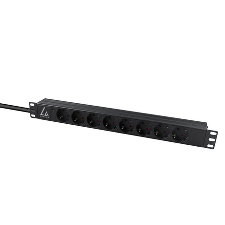 EAN 5715063052952 - Lanview LVR-2MSCH-LIC-SCH8 unidad de distribución de energía (PDU) 8 salidas AC 1U Negro imagen 2