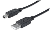 EAN 0766623333375 - Manhattan 333375 cable USB USB 2.0 1,8 m USB A Mini-USB B Negro imagen 1
