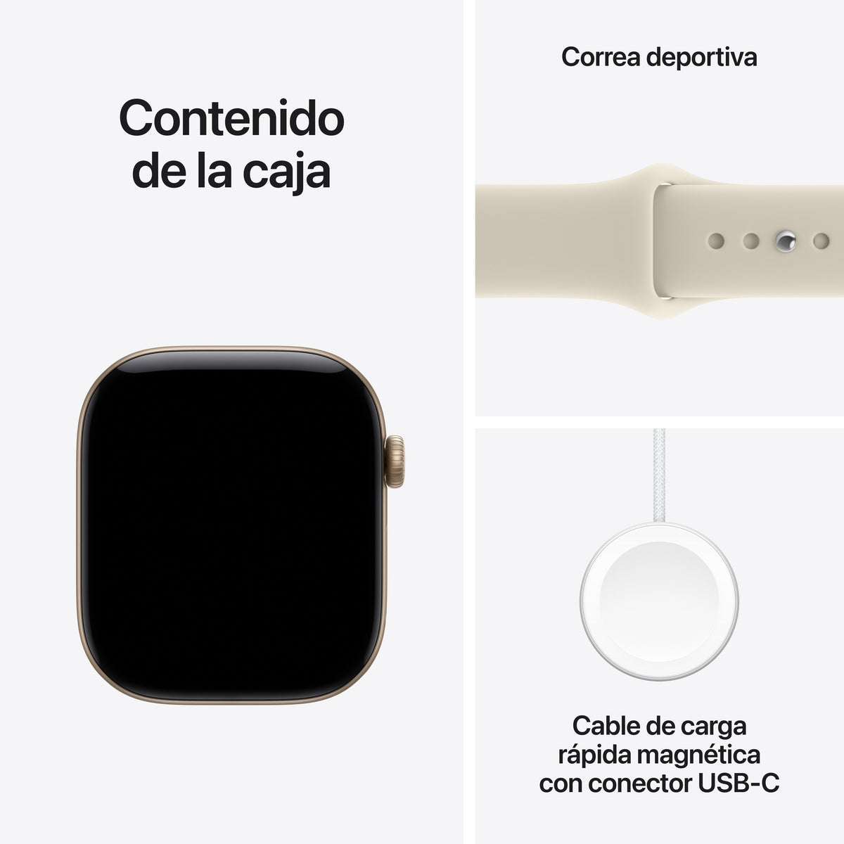Apple Watch Series 12 (2026) Gps 46mm Caja De Aluminio Dorado Claro Correa Deportiva Arena Talla M L Siri Ai