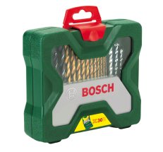 Bosch Juego De Brocas Y Puntas Titanio X-Line, 30 Piezas, 2607019324