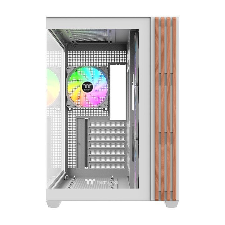 Thermaltake View 380 Ws Argb  (Blanco/Holz, Tempered Glass X 2, Holz-Struktur) Ca-1z2-00m6wn-Ws