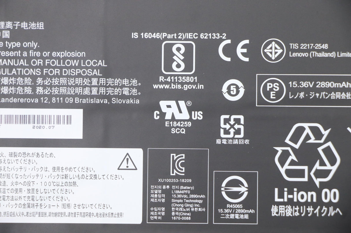 EAN 5704174656180 - Lenovo 5B10W67315 refacción para laptop Batería imagen 3