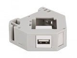 Delock Hutschienenadapter Mit Keystone Usb 2.0 Typ-A Buchse Zu Usb 2.0 Typ-A Buchse