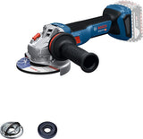 Amoladora Angular A Batería Bosch Professional Gws 18v-11 Professional Solo, 18 Voltios Azul, Sin Batería Ni Cargador 06019n4100