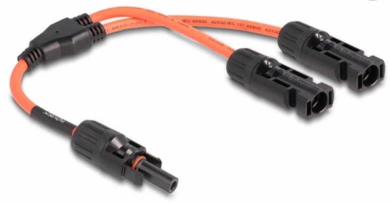 Delock Dl4 Solar Splitter Cable 1x Hchse > 2x Mecker 30cm Rojo