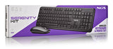 Teclado + Raton Wireless Serenity Kit Ngs Conjunto Silencioso De Teclado Y Ratón Inalámbrico Con 12 Teclas Multimedia