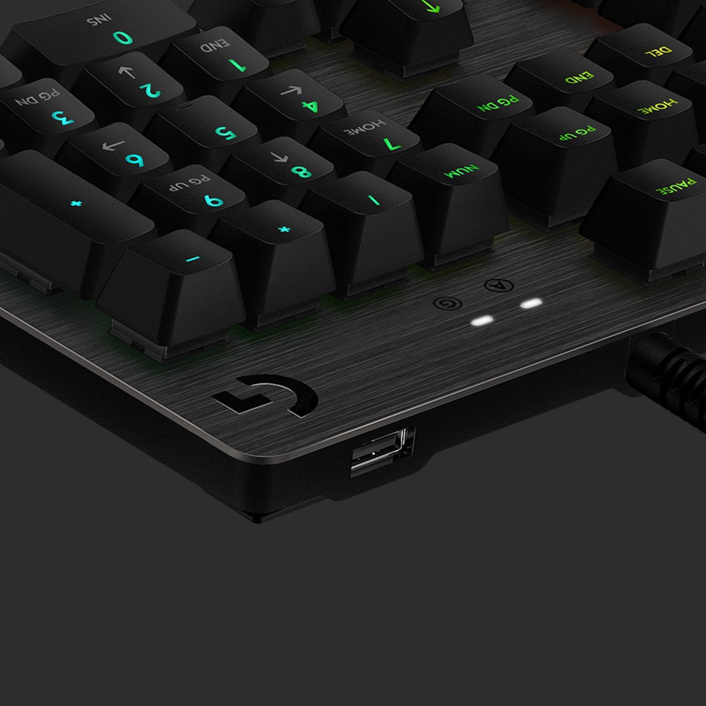 Teclado Inglés Logitech G G512 Carbon Lightsync Rgb Mechanical Gaming Keyboard With Gx Red Switches Usb Carbono