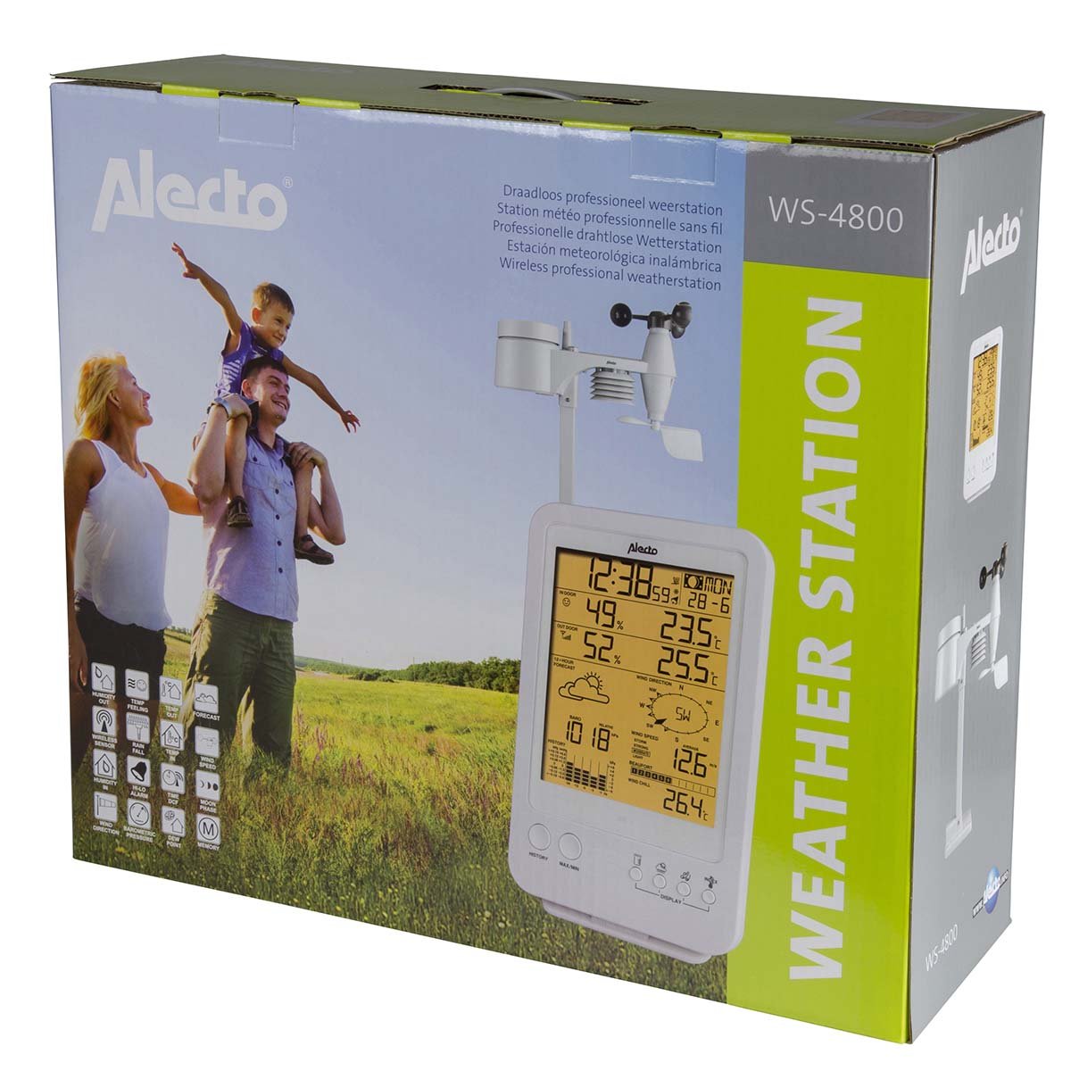Alecto Ws-4800 Professionelle Wetterstation Mit Funksensor