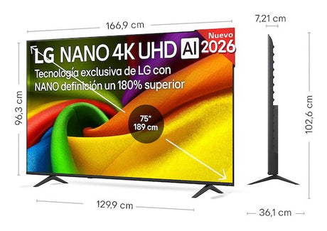 EAN 8806096703243 - LG NANO 4K UHD AI 75NU850B6LA Televisor 190,5 cm (75") 4K Ultra HD Smart TV Wifi Negro imagen 2