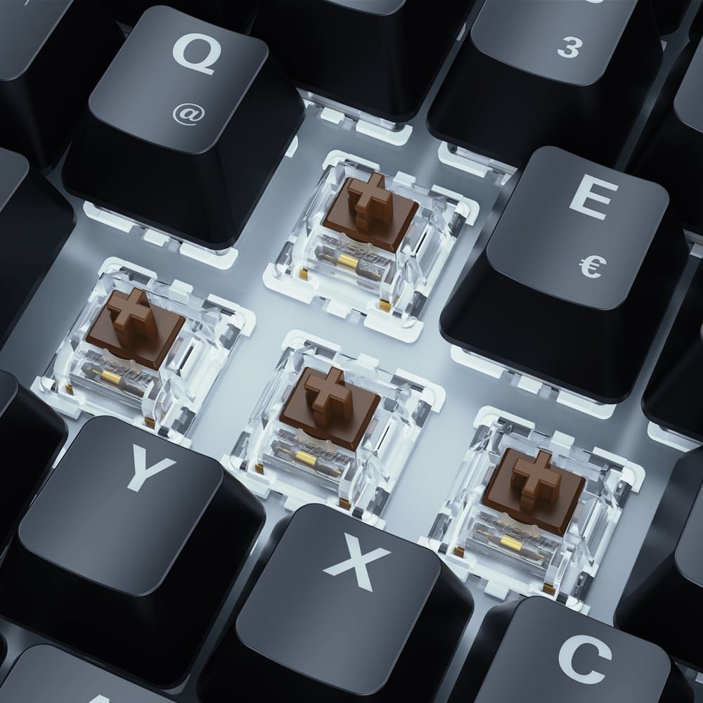 Teclado Aleman Sharkoon Skiller Sgk50 S3, Gaming Negro, Gateron Brown 4044951039142