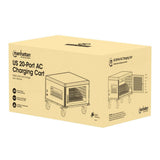 Manhattan Laptop Charging Cabinet Desktop Via Ac Adapter (Eu) 20-Bay, Install Device'S Ac Adapter (Power Cables) Into Unit, Suitable For All Laptops (To 16"), Ipads, Macbooks, Chromebooks, Other Portable Devices, Bays 380x30x280mm, Cart, Lo