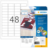 Etiquetas De Seguridad Herma Lámina Blanca 45,7x21,2 Mm 1200 Piezas.