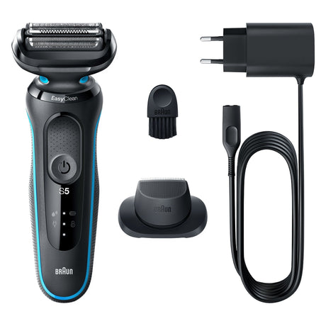 EAN 4210201432654 - Braun Series 5 51-M1200s afeitadora Máquina de afeitar de láminas Recortadora Negro, Azul imagen 1