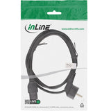 Inline® Power Cable, Cee7/7 Angled A C15 Straight, 3 X 1mm², Negro, 5m