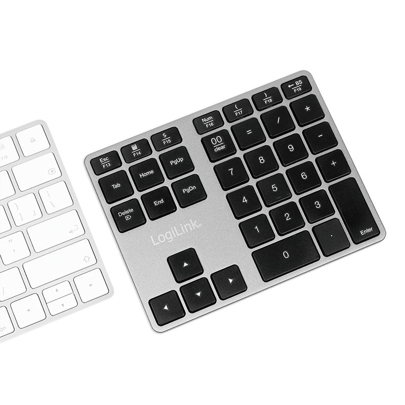 Logilink Id0187 Teclado Numérico Universal Bluetooth Aluminio, Negro
