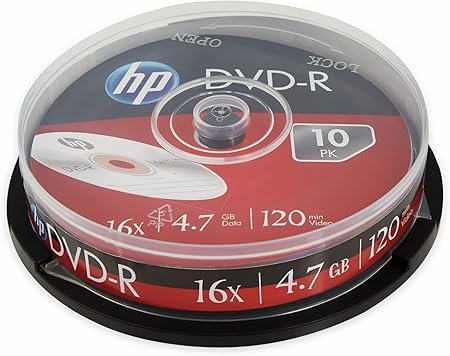 Hewlett Packard Hp Dvd-R 4.7gb, 16x / Tarrina De 10 Unidades