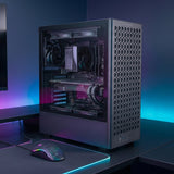 Caja Pc  Atx Mars Gaming Mc-T800 Frontal Airdot Mesh 4x Ventiladores Fdb Cablehatch Usb-C Negro
