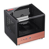 Jonsbo Tk-0 Pc Carcasa, Mini-Tower, Mini-Itx, Tempered Glass, Madera - Negro