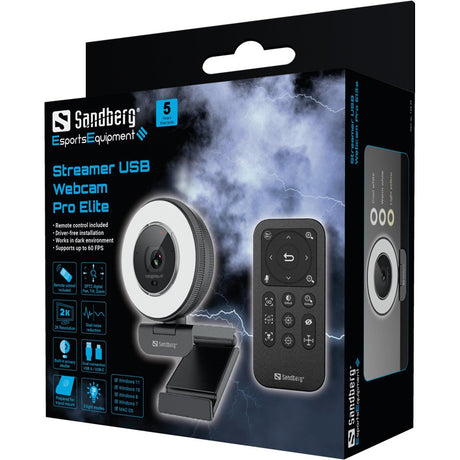 EAN 5705730134395 - Sandberg 134-39 cámara web 2560 x 1440 Pixeles USB 2.0 Negro imagen 11