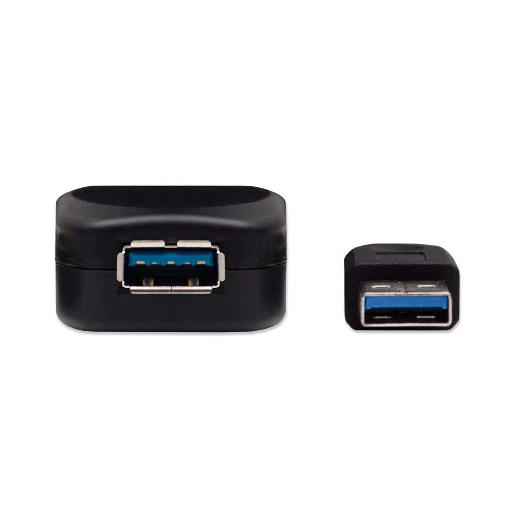 Cable Usb Manhattan Usb A/Usb A 5 M Macho/Hembra Negro
