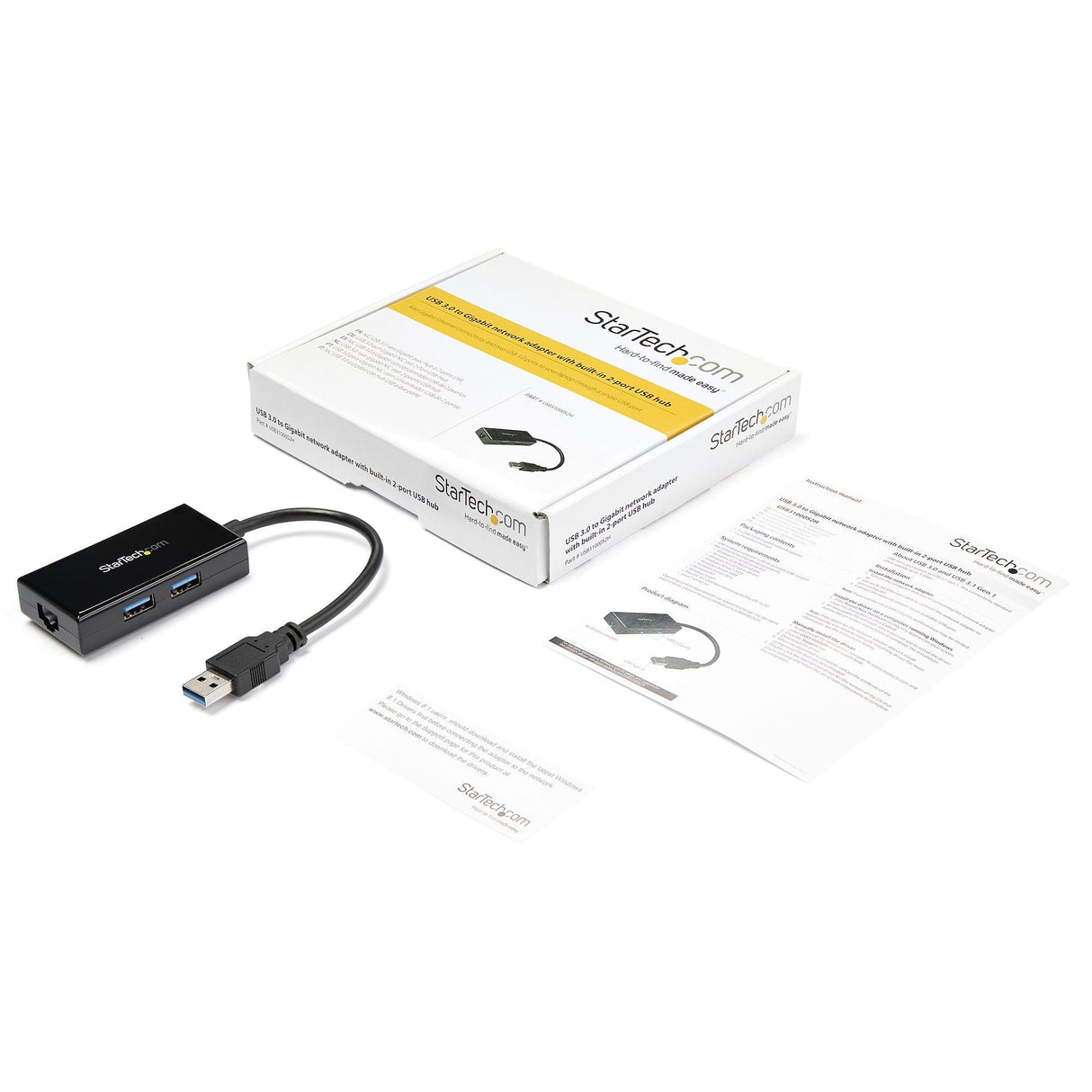 Startech Adaptador Red 1gbps Usb 3.0 Con Hub Usb