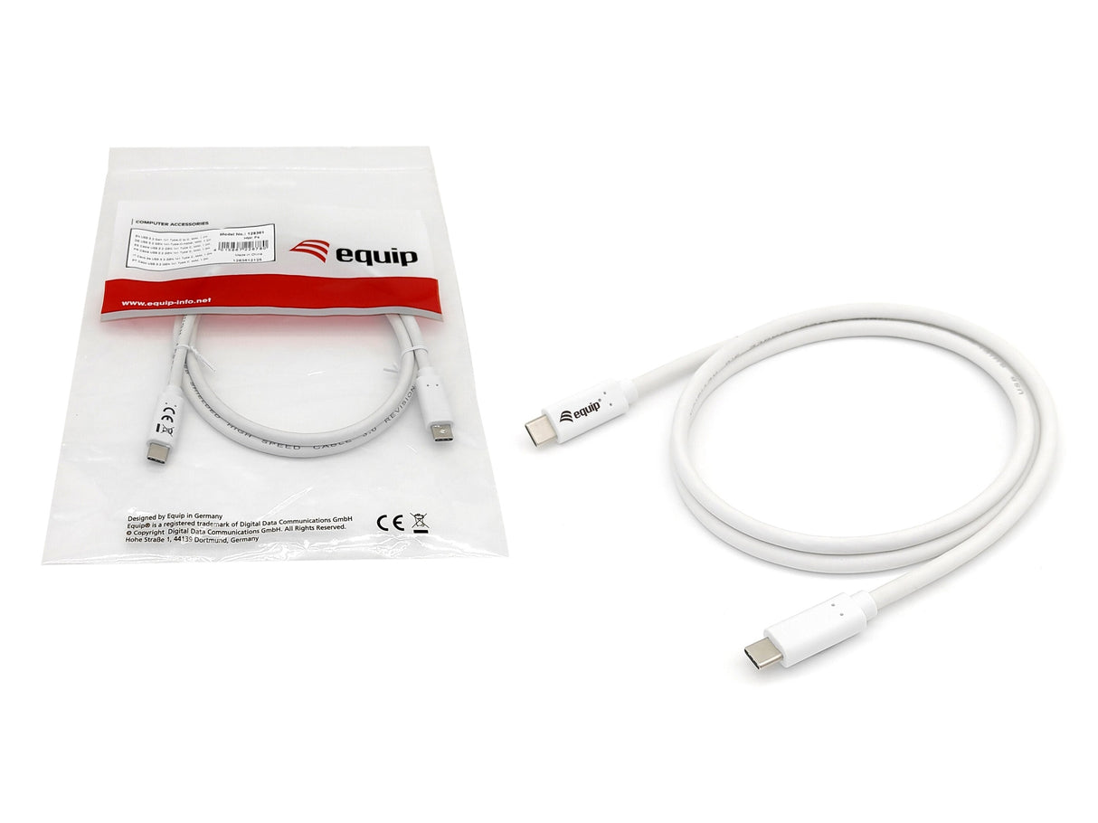 Equip Cable Usb-C3.2->C Gen1 Pd60w M M 0.50m Blanco