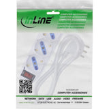 Inline® Power Strip Italy, 3-Way, With Switch, 1.5m, White