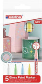 EAN 4057305020796 - Edding 751 marcador permanente Punta redonda Azul, Verde, Rosa, Blanco, Amarillo 5 pieza(s) imagen 1