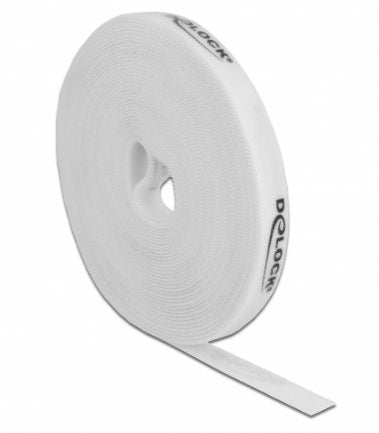 Delock Cinta De Velcro En Rollo L 10 M X B 15 Mm Blanco