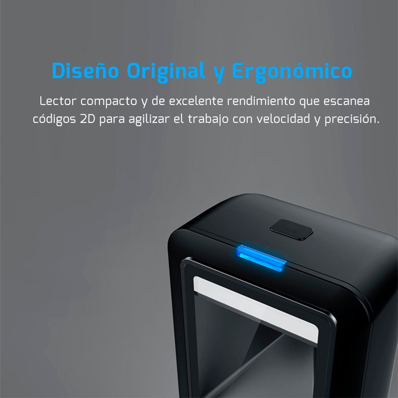 Avpos Avp-630-2d Lector De Codigos De Sobremesa - Escaneo Automatico- Lectura De Codigos 1d, 2d Y Qr - Usb - Negro