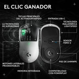 Ratón Logitech G Pro X2 Superstrike  Óptico Inalámbrico 2.4 Ghz Receptor Usb De Logitech Lightspeed