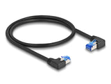 Delock Rj45 Cable De Red Cat.6a S/Ftp Rechts / Links Angular 0,5 M Negro